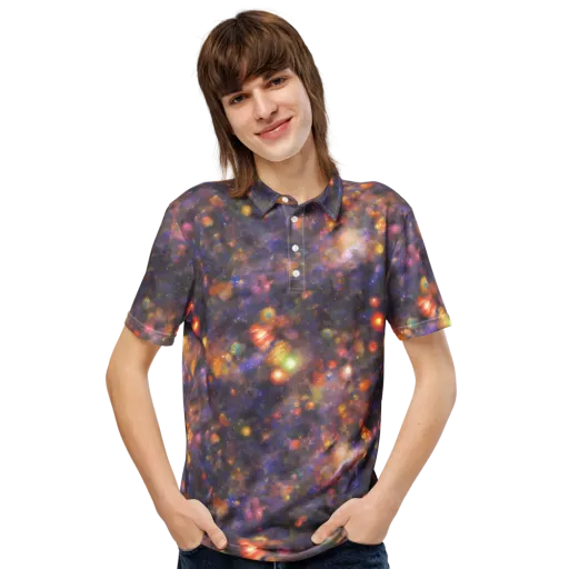 Nebula Kaleidoscope on a Men's Slim Fit Polo Shirt