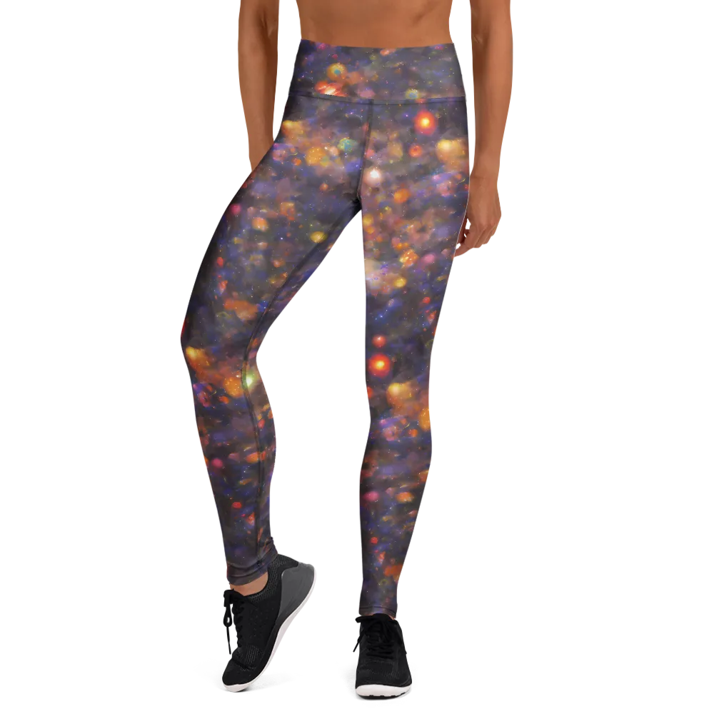 Nebula Kaleidoscope on Yoga Leggings — Front