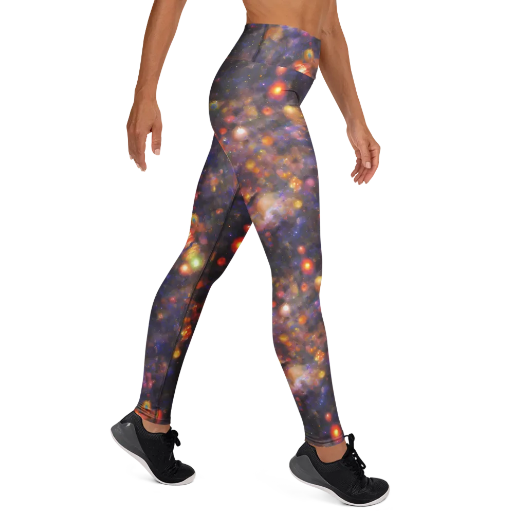 Nebula Kaleidoscope on Yoga Leggings — Right