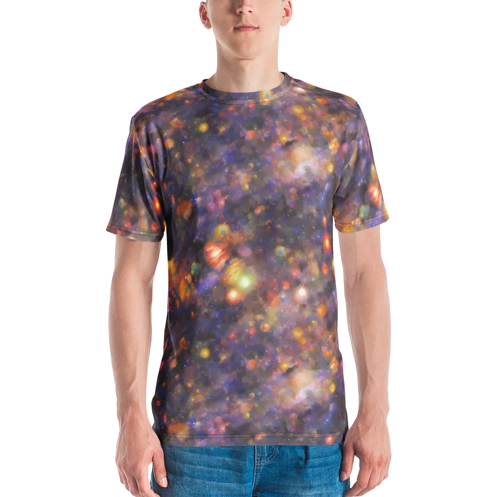 Nebula Kaleidoscope on Men's Crew Neck T-Shirt — Front