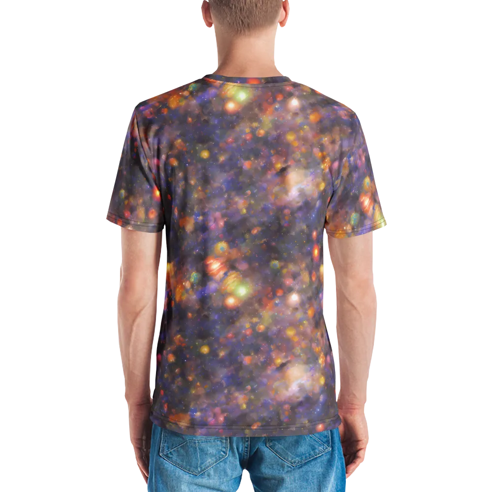 Nebula Kaleidoscope on Men's Crew Neck T-Shirt — Back