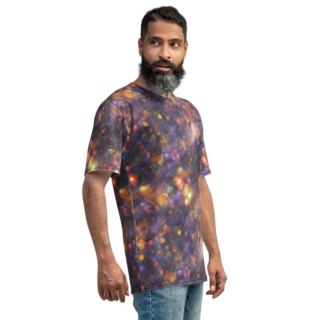 Nebula Kaleidoscope on Men's Crew Neck T-Shirt — Right
