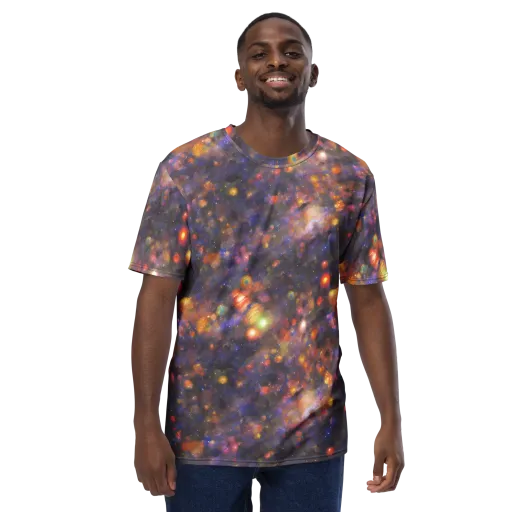 Nebula Kaleidoscope on a Men's Crew Neck T-Shirt