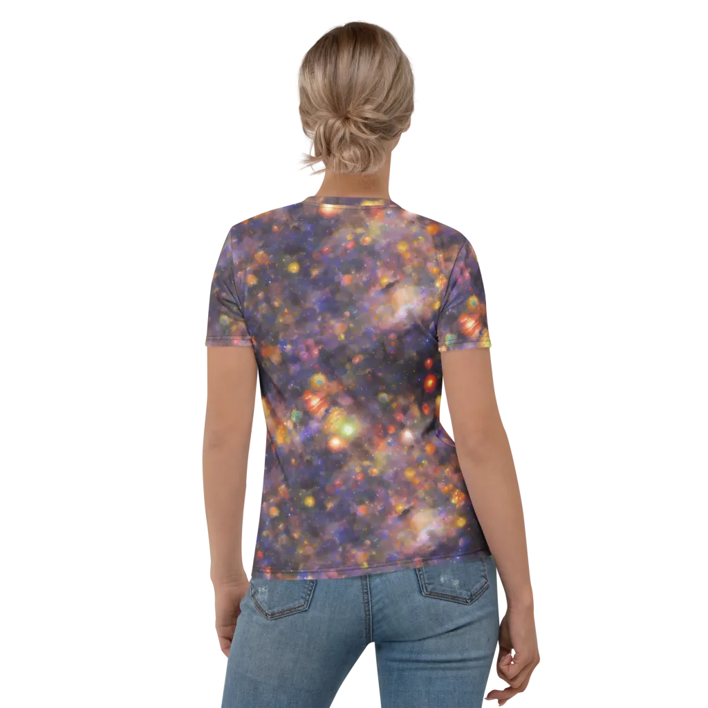 Nebula Kaleidoscope on Women's Crew Neck T-Shirt — Back