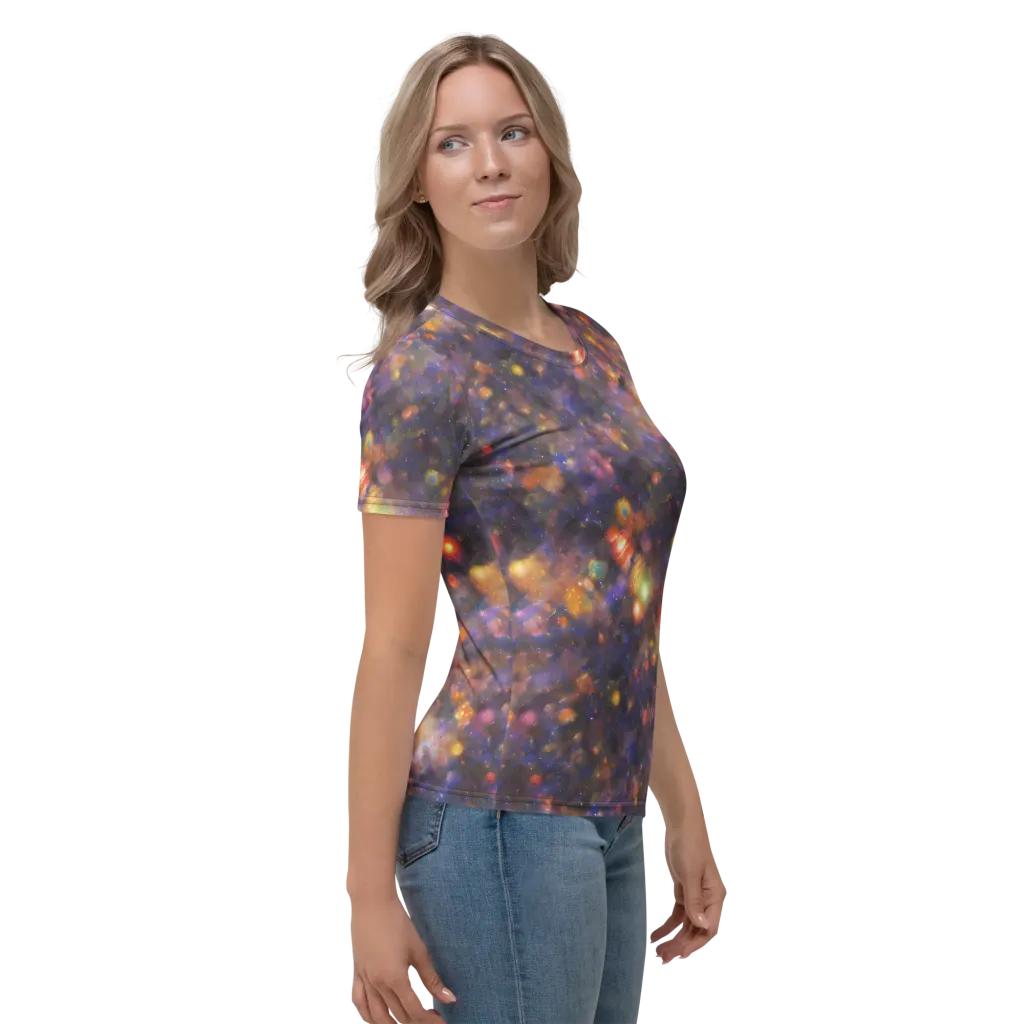 Nebula Kaleidoscope on Women's Crew Neck T-Shirt — Right