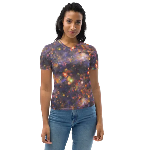 Nebula Kaleidoscope on a Women's Crew Neck T-Shirt