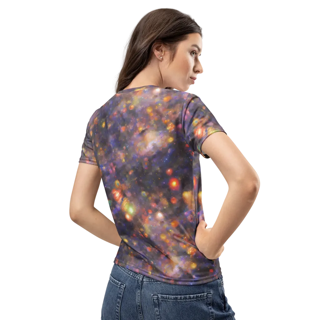 Nebula Kaleidoscope on Women's Crew Neck T-Shirt — Back