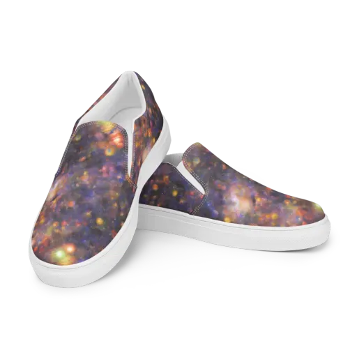 Nebula Kaleidoscope on a Men's Slip-On Canvas Shoes