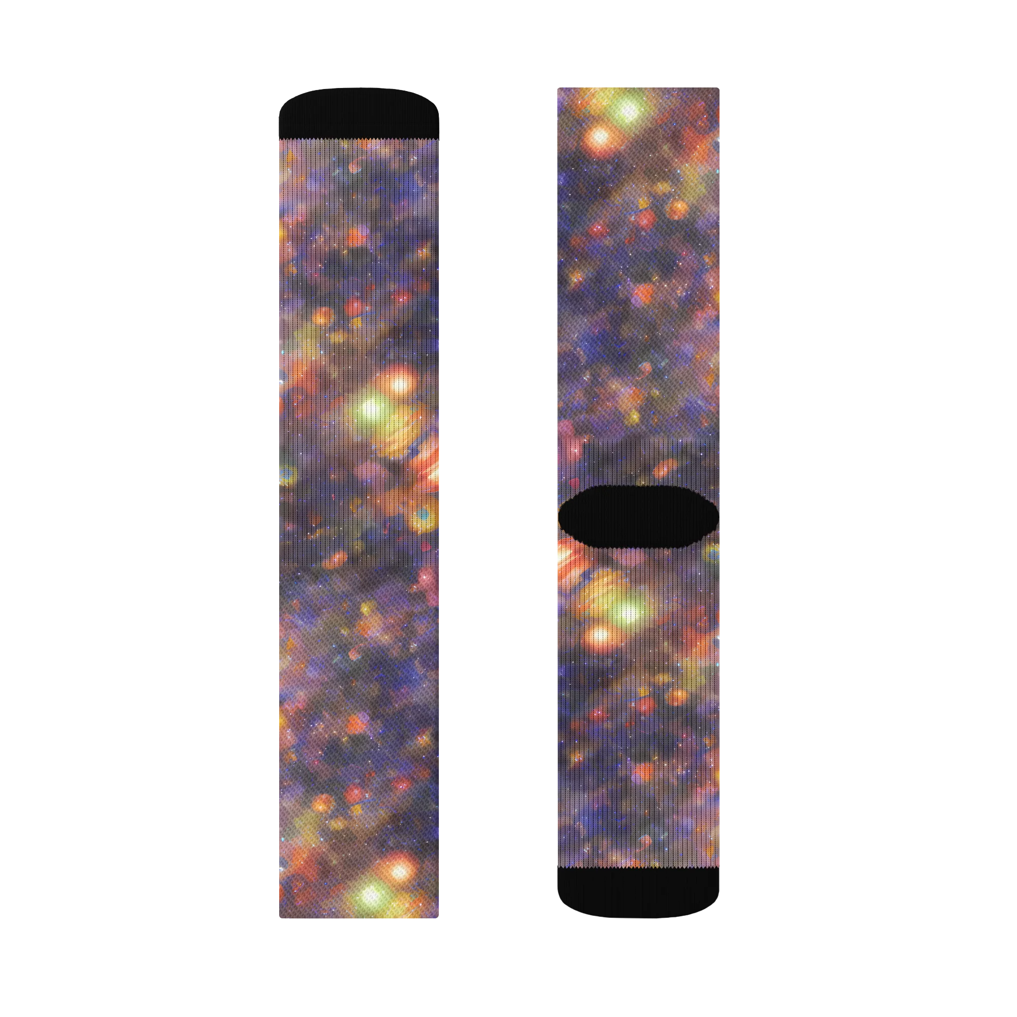 Nebula Kaleidoscope on Socks — Left Sock