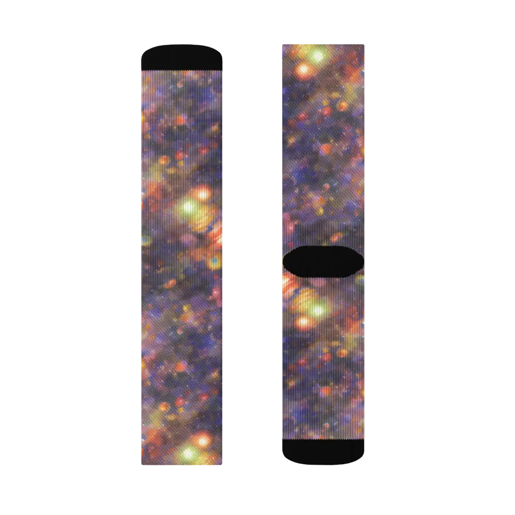 Nebula Kaleidoscope on Socks — Right Sock