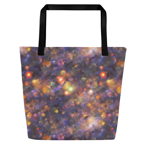 Nebula Kaleidoscope on a Large Tote Bag W/ Pocket
