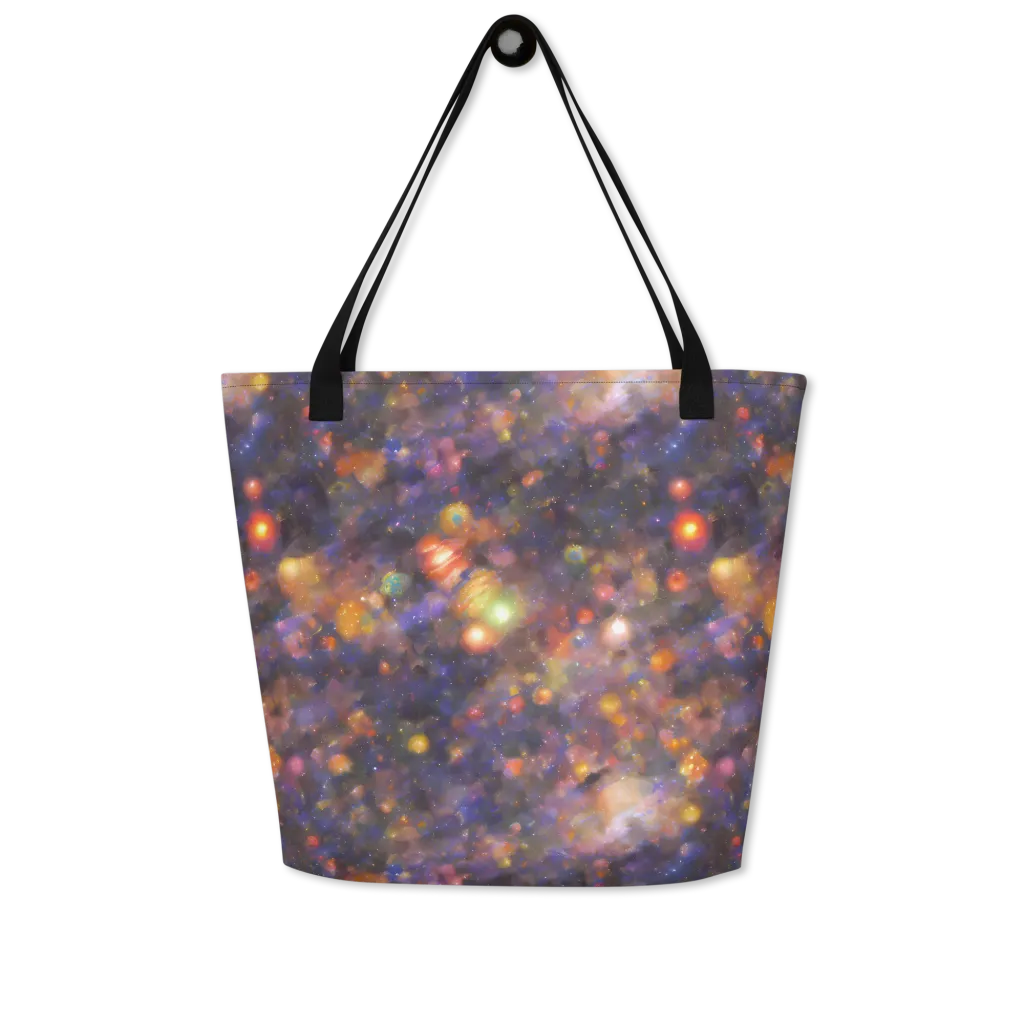 Nebula Kaleidoscope on Large Tote Bag W/ Pocket — Front
