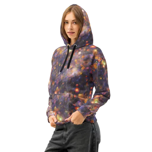Nebula Kaleidoscope on a Cotton Hoodie