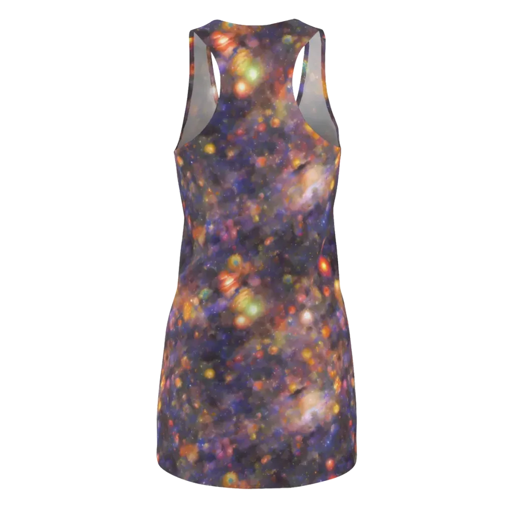 Nebula Kaleidoscope on Racerback Dress — Back