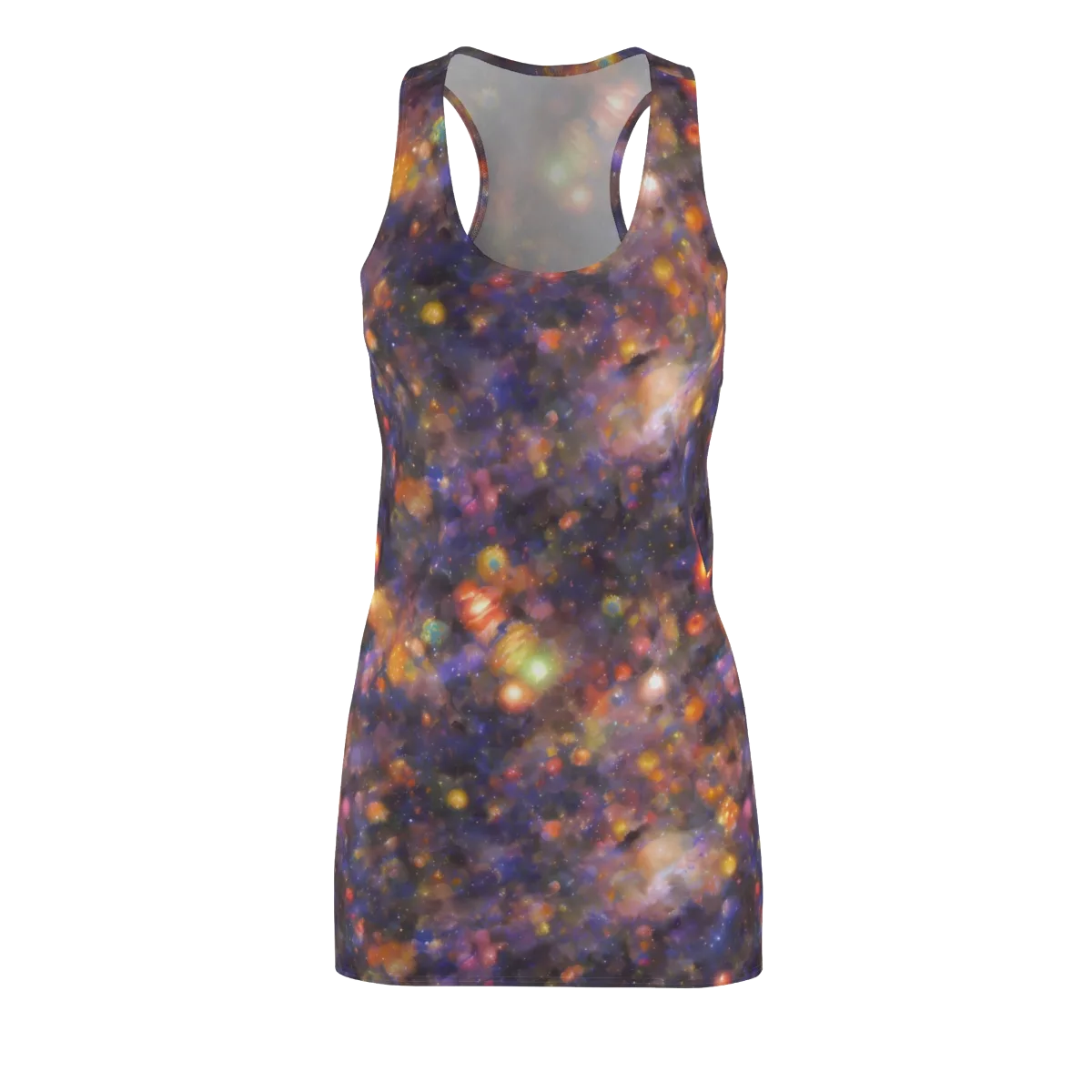 Nebula Kaleidoscope on Racerback Dress — Front