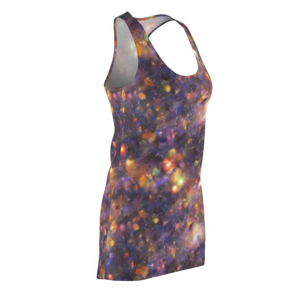 Nebula Kaleidoscope on Racerback Dress — Front Side