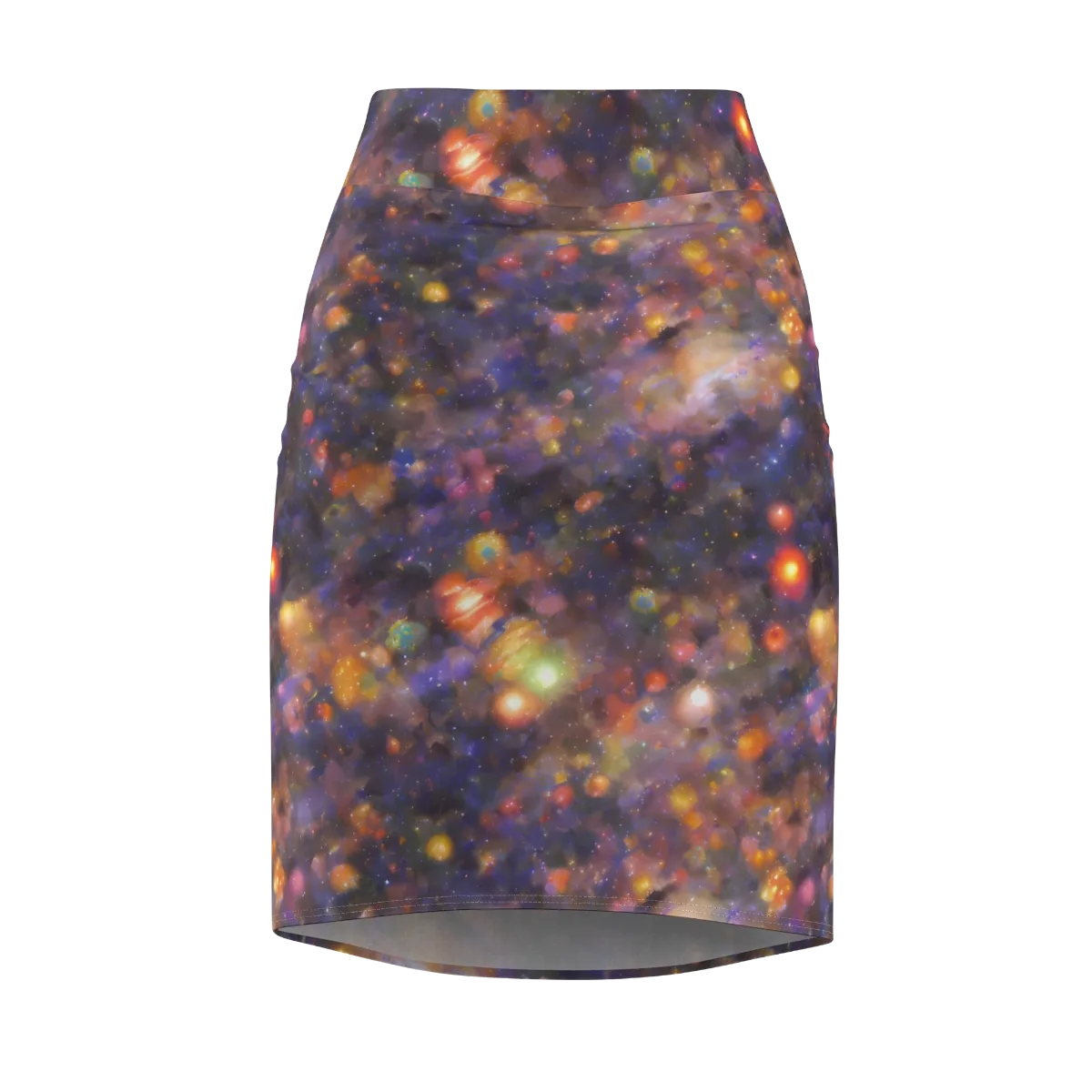 Nebula Kaleidoscope on Pencil Skirt — Front