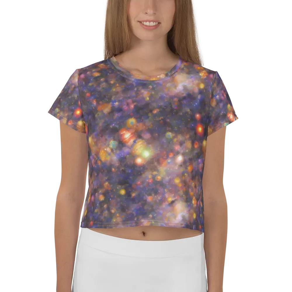 Nebula Kaleidoscope on Crop Tee — Front