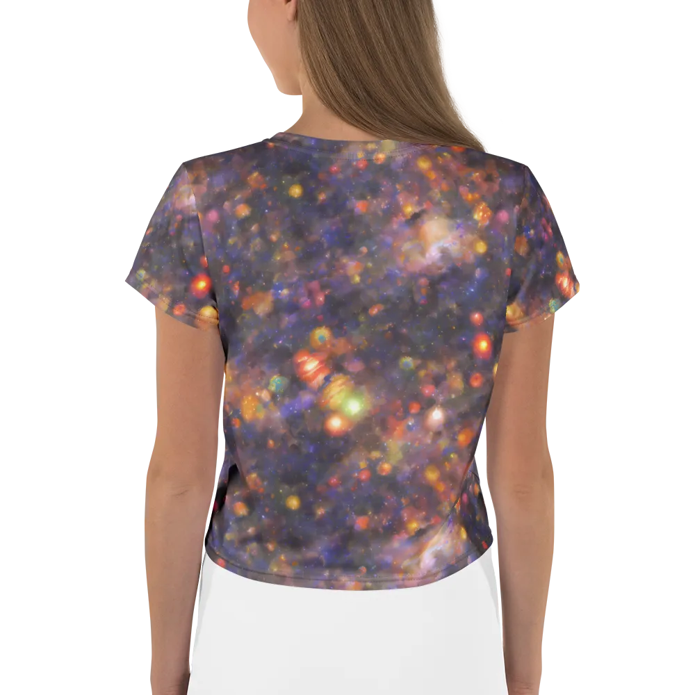 Nebula Kaleidoscope on Crop Tee — Back