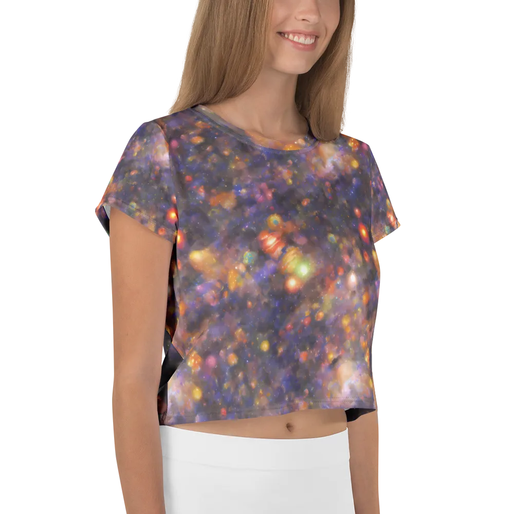 Nebula Kaleidoscope on Crop Tee — Right