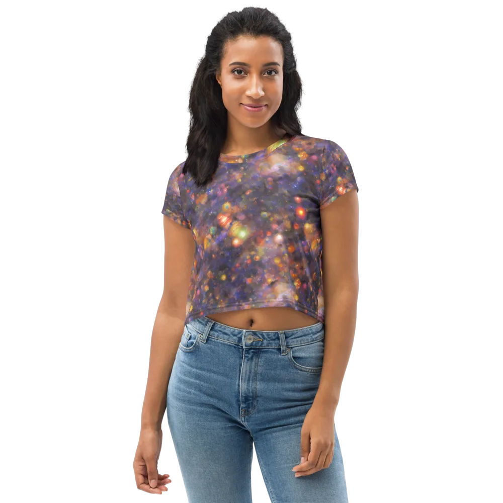 Nebula Kaleidoscope on Crop Tee — Front