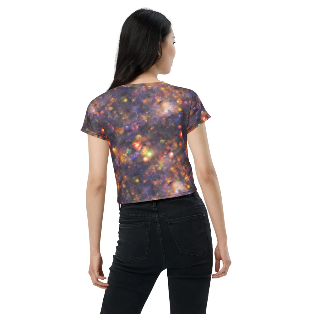 Nebula Kaleidoscope on Crop Tee — Back