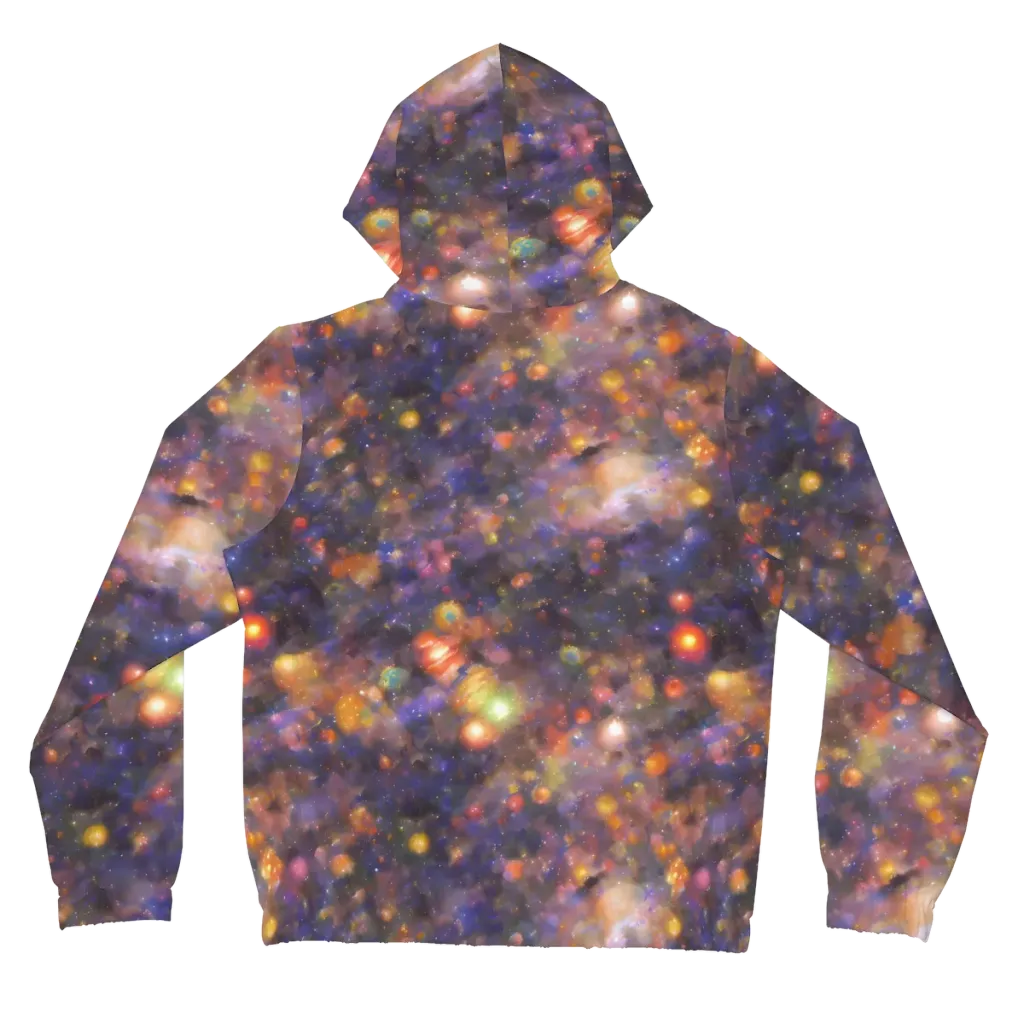 Nebula Kaleidoscope on Women's Full-Zip Hoodie — Back