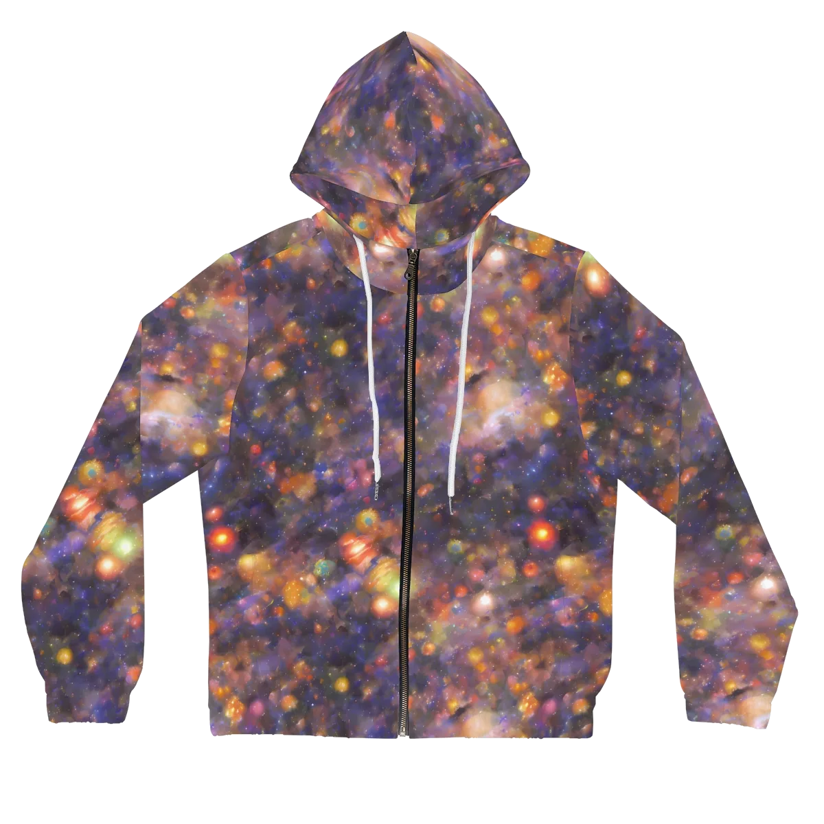 Nebula Kaleidoscope on Women's Full-Zip Hoodie — Front