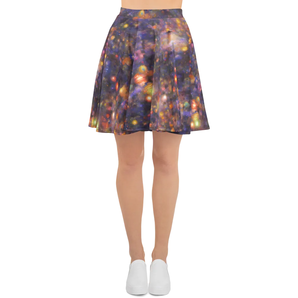 Nebula Kaleidoscope on Skater Skirt — Front