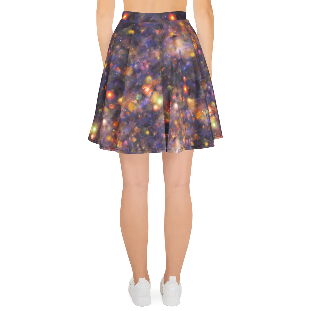 Nebula Kaleidoscope on Skater Skirt — Back