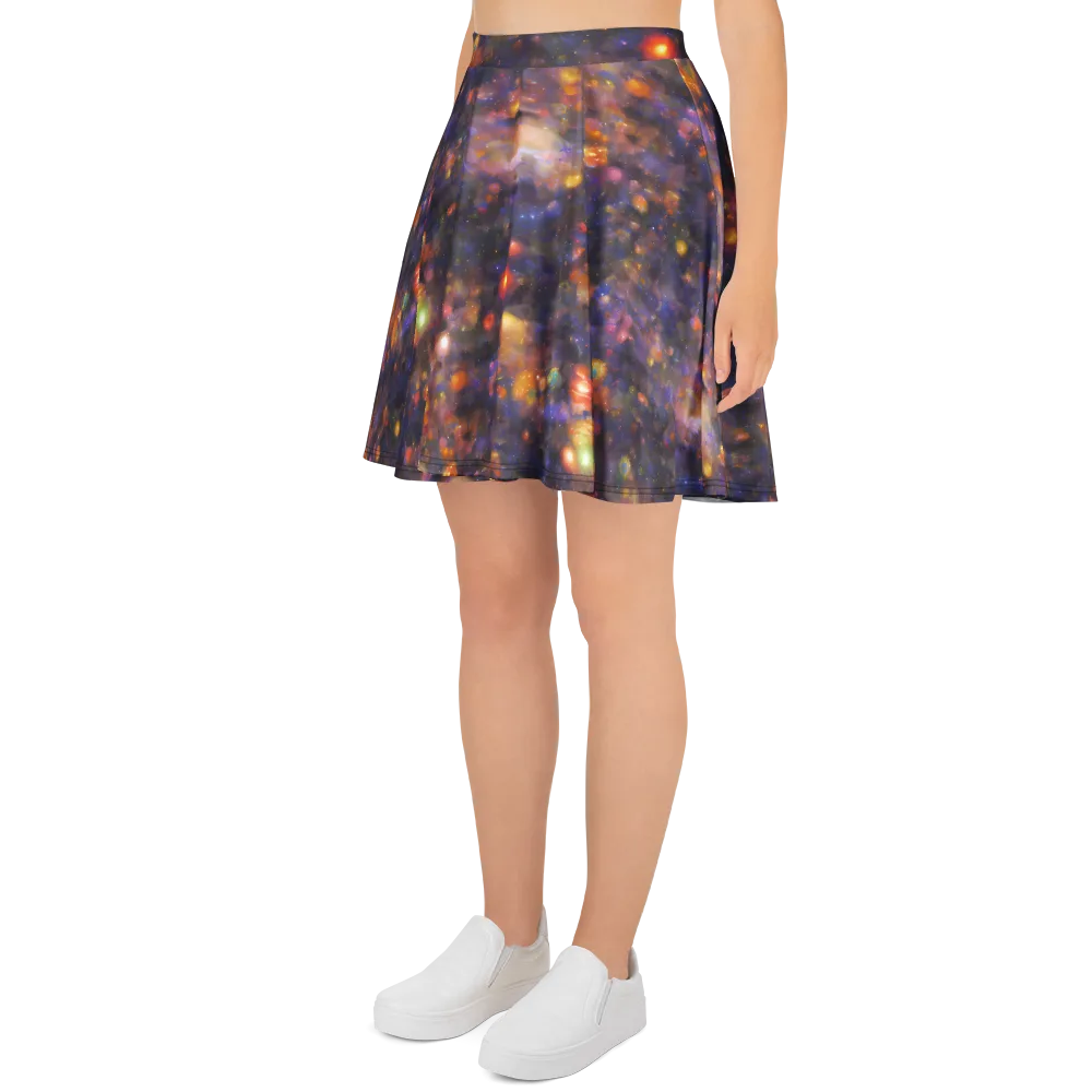 Nebula Kaleidoscope on Skater Skirt — Left