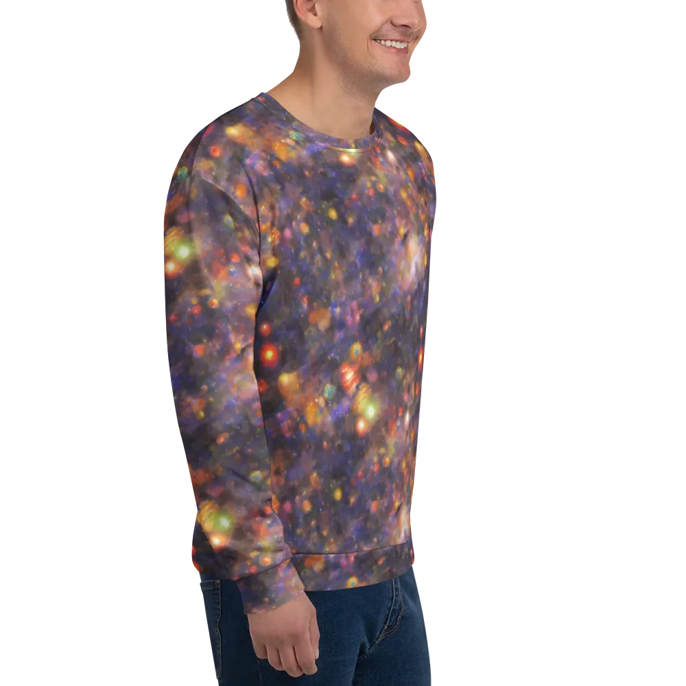 Nebula Kaleidoscope on Sweatshirt — Right Front