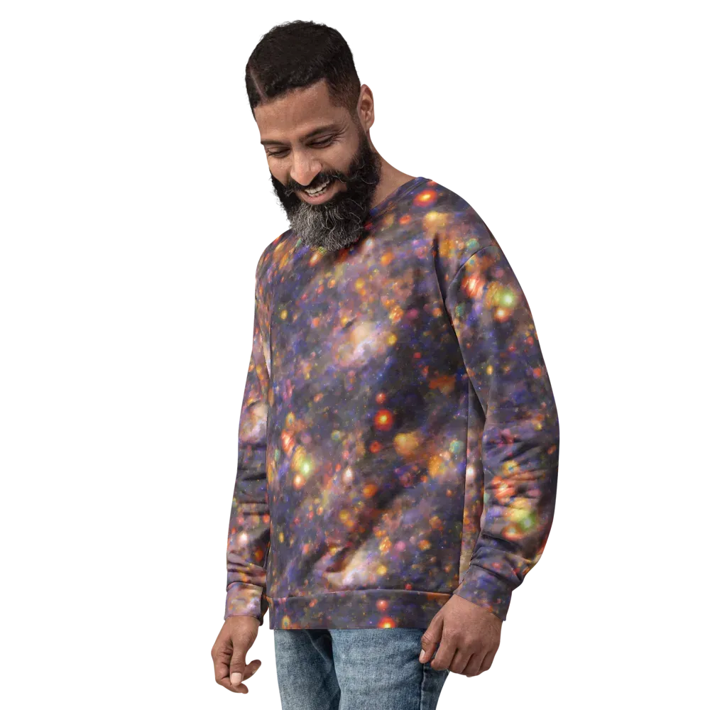 Nebula Kaleidoscope on Sweatshirt — Left Front