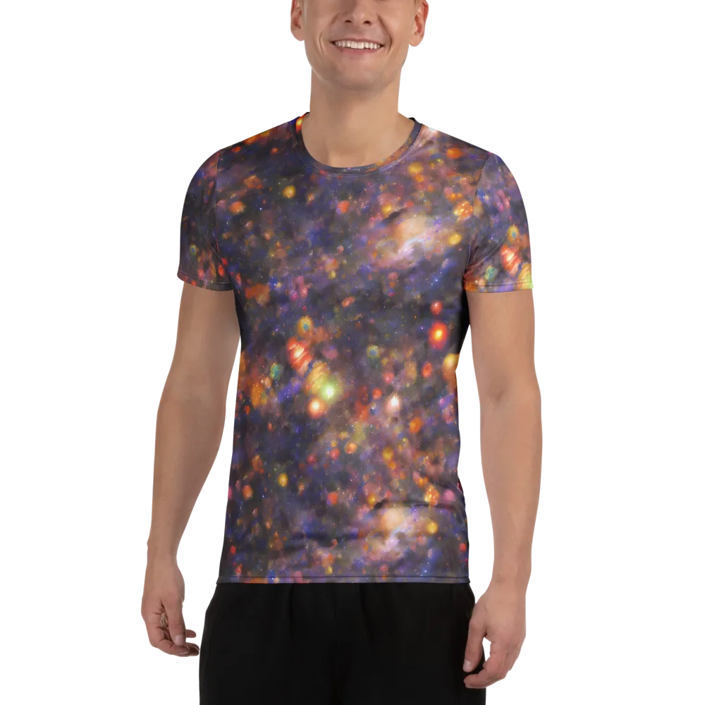Nebula Kaleidoscope on Men's Athletic T-Shirt — Front