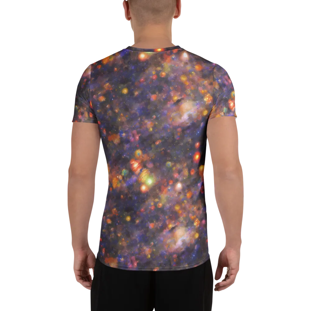 Nebula Kaleidoscope on Men's Athletic T-Shirt — Back