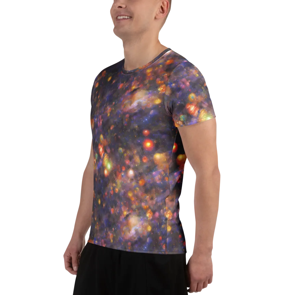 Nebula Kaleidoscope on Men's Athletic T-Shirt — Left
