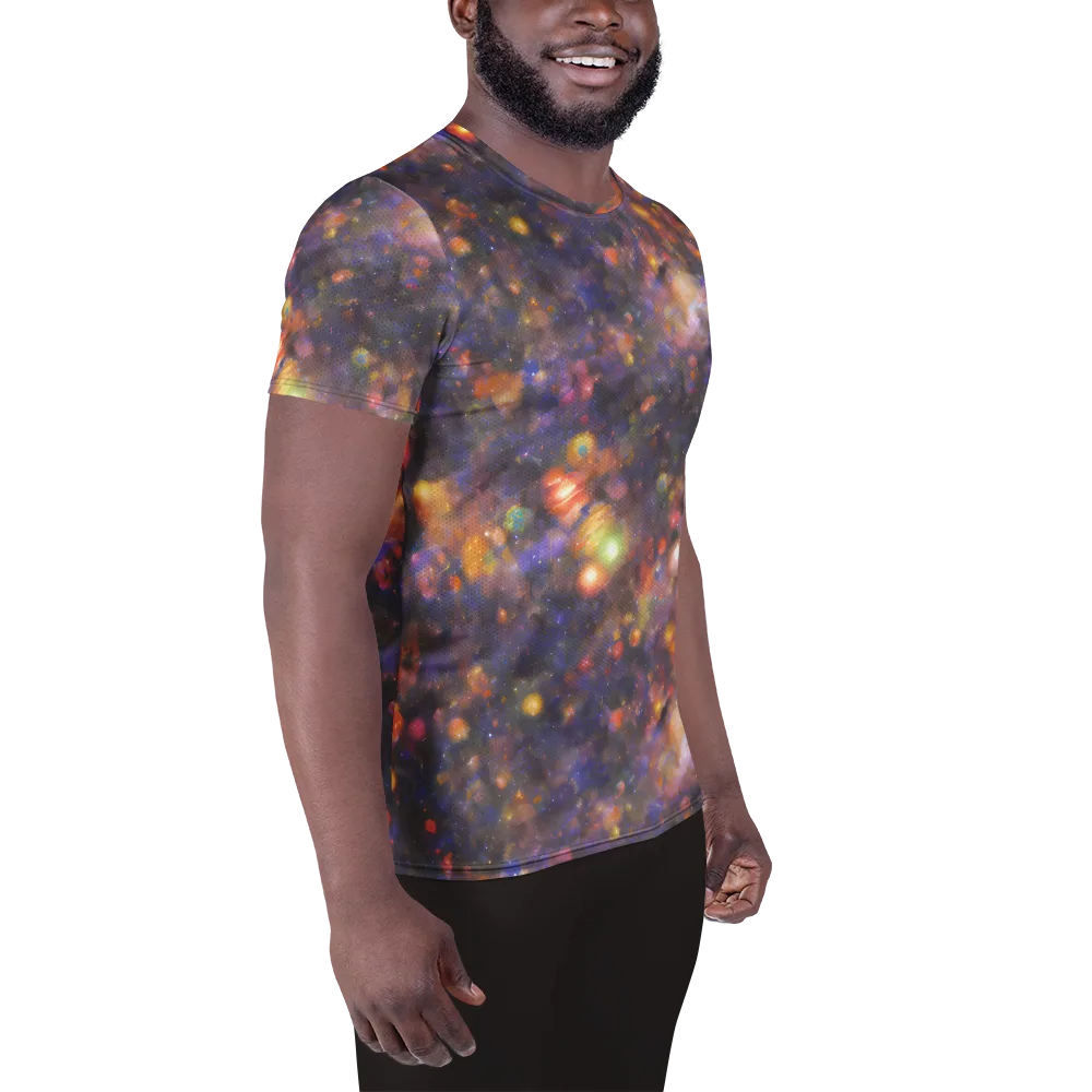 Nebula Kaleidoscope on Men's Athletic T-Shirt — Right