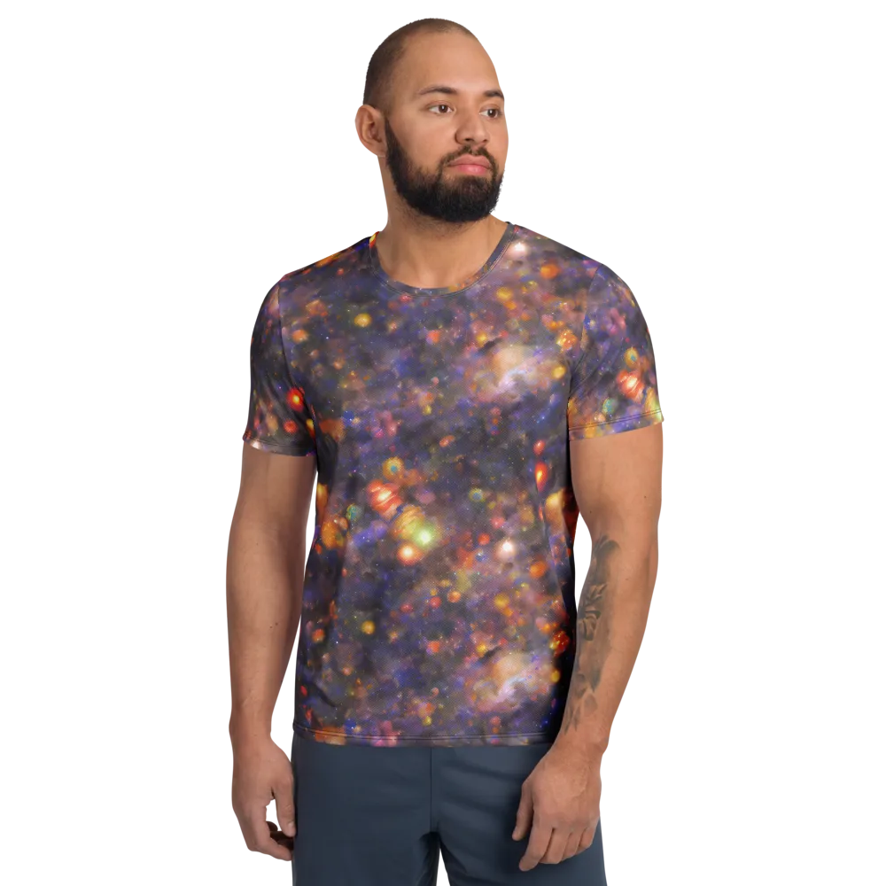 Nebula Kaleidoscope on Men's Athletic T-Shirt — Front