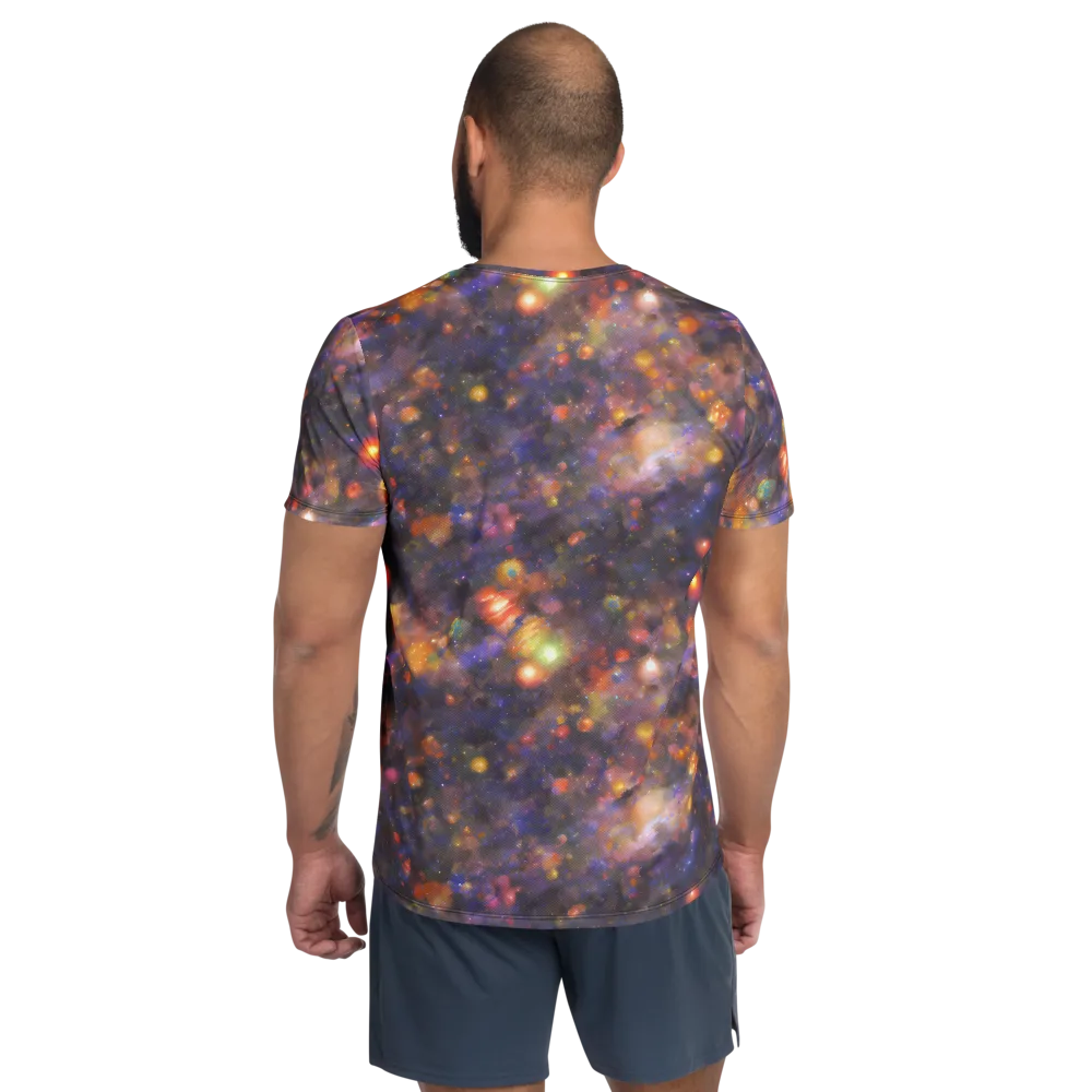 Nebula Kaleidoscope on Men's Athletic T-Shirt — Back