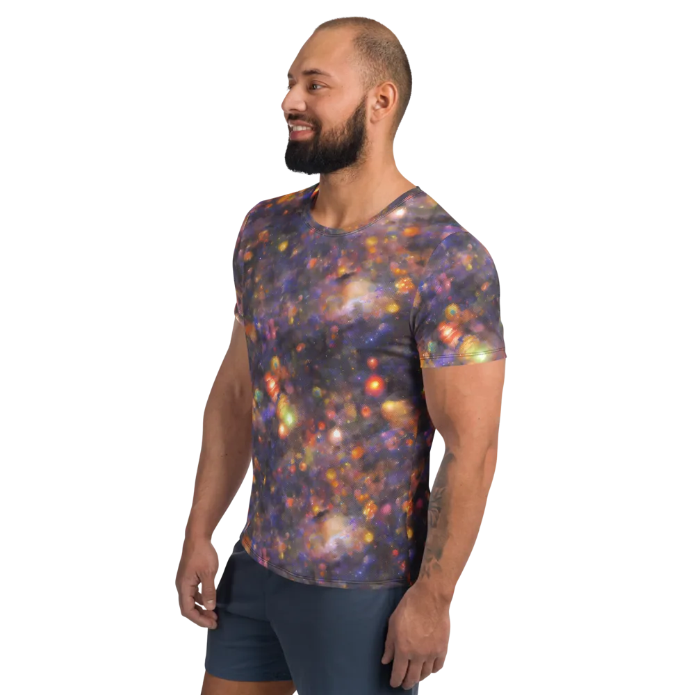 Nebula Kaleidoscope on Men's Athletic T-Shirt — Left