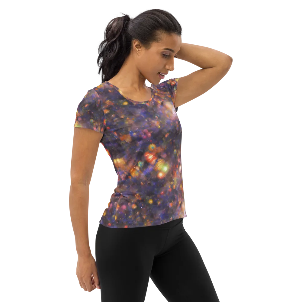Nebula Kaleidoscope on Women's Athletic T-Shirt — Right