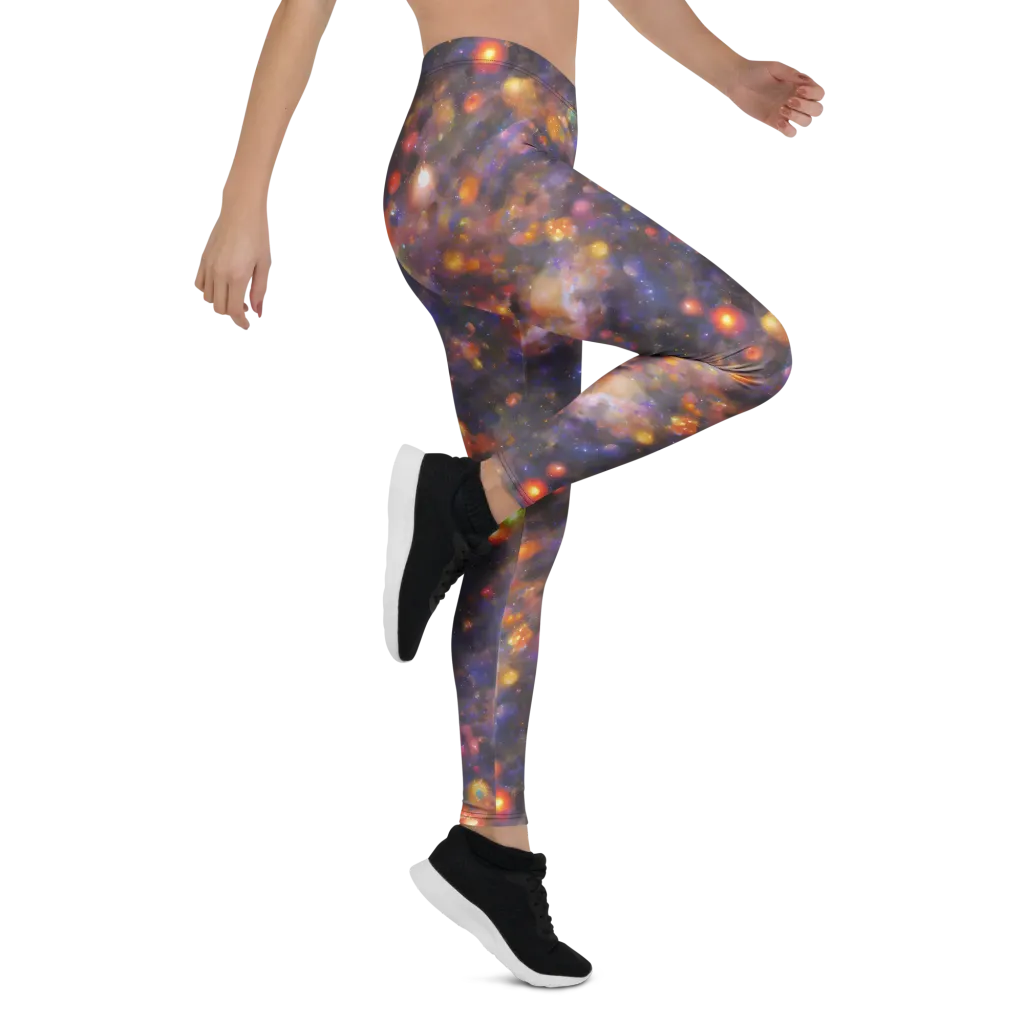 Nebula Kaleidoscope on Leggings — Right
