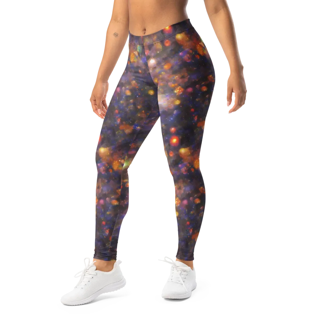 Nebula Kaleidoscope on Leggings — Left Front