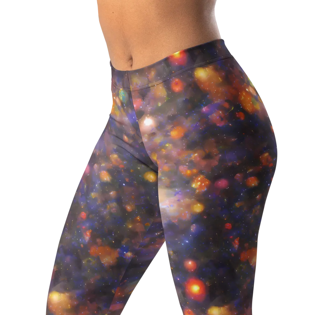 Nebula Kaleidoscope on Leggings — Left Front