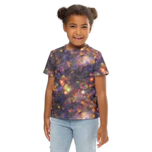 Nebula Kaleidoscope on a Kids Crew Neck T-Shirt
