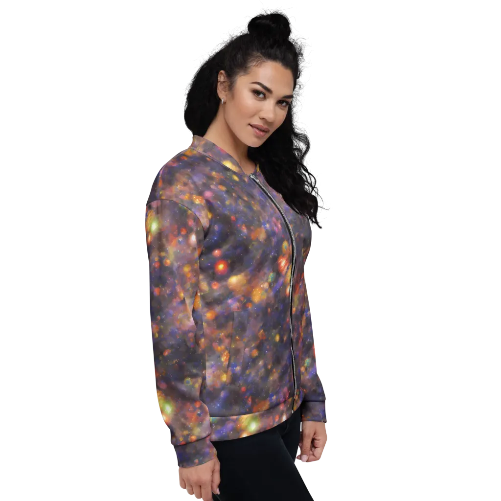 Nebula Kaleidoscope on Bomber Jacket — Right