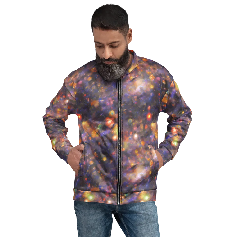 Nebula Kaleidoscope on Bomber Jacket — Front