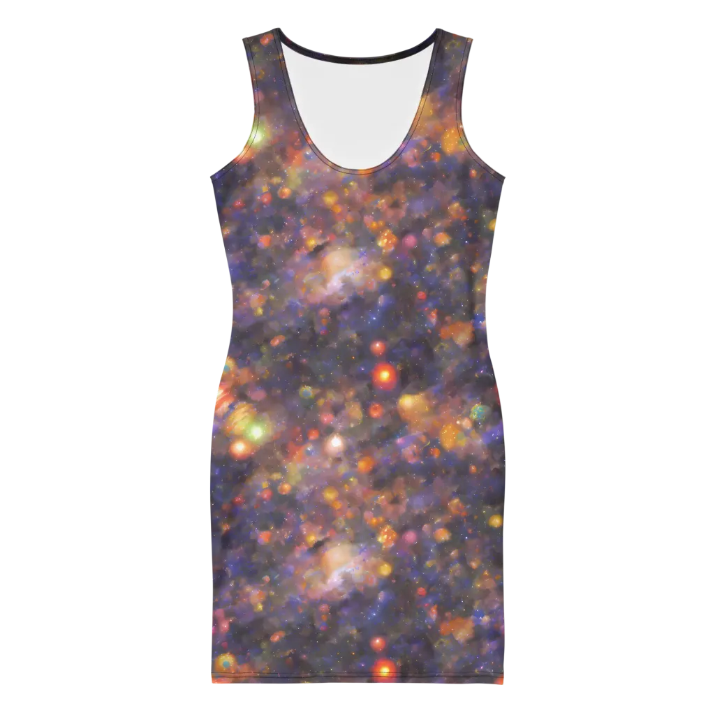 Nebula Kaleidoscope on Bodycon Dress — Front