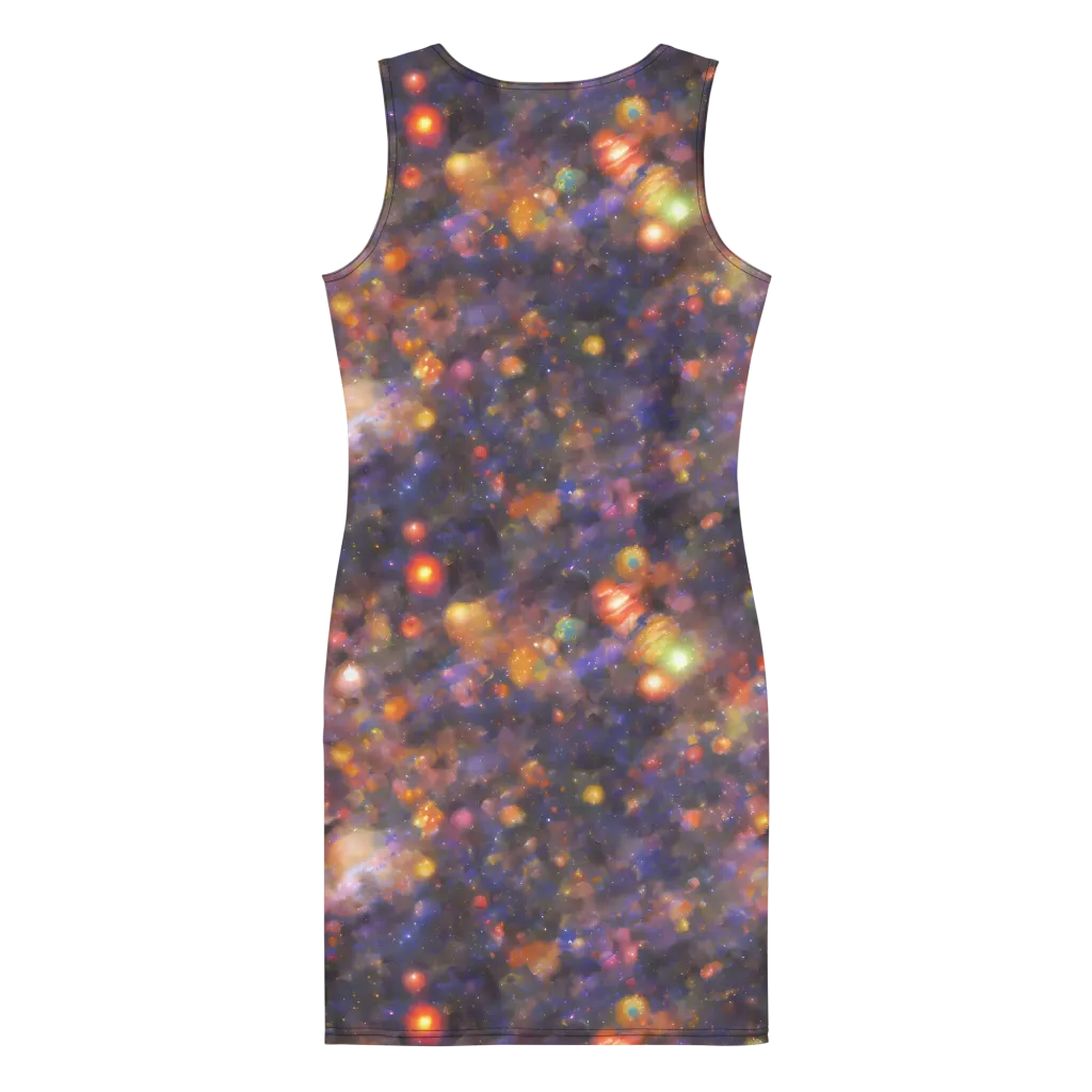 Nebula Kaleidoscope on Bodycon Dress — Back