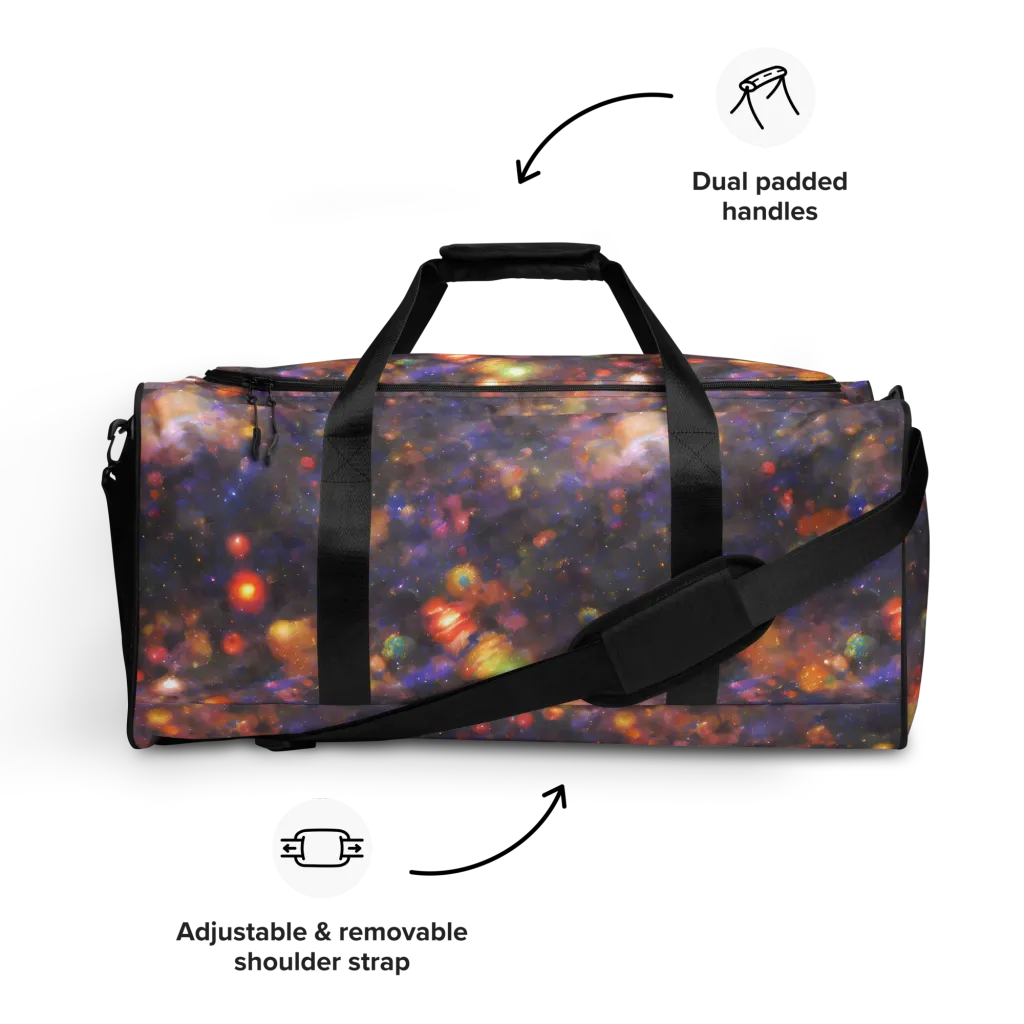 Nebula Kaleidoscope on Duffle Bag — Front